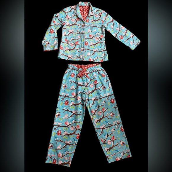 NICK & NORA Christmas Holiday Flannel Cardinal Birds Pajama...